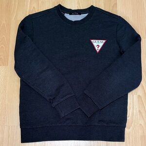 GUESS Men's Dark Gray Crewneck Sweater